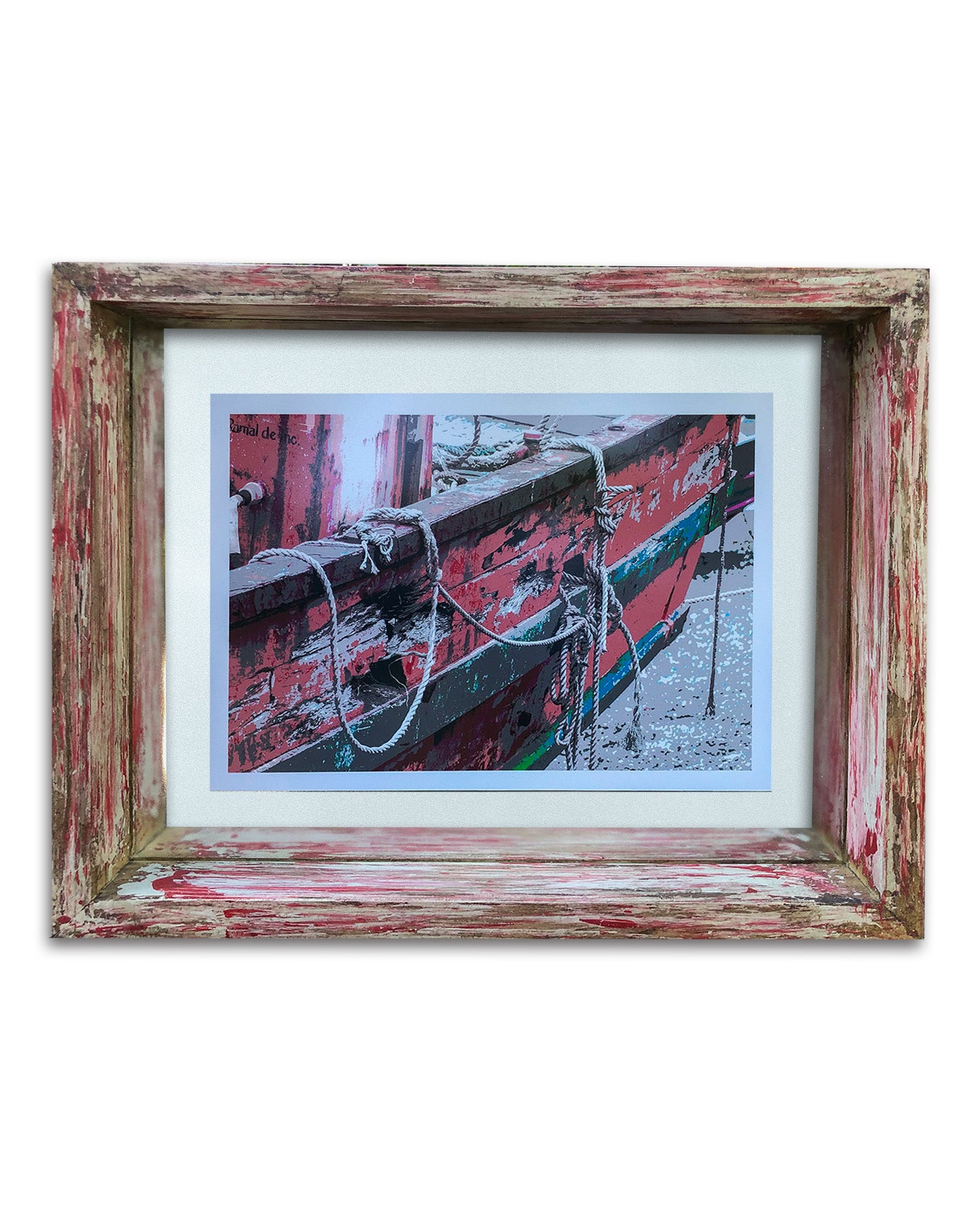 Cuadro Decorativo Marco Rojo Vintage