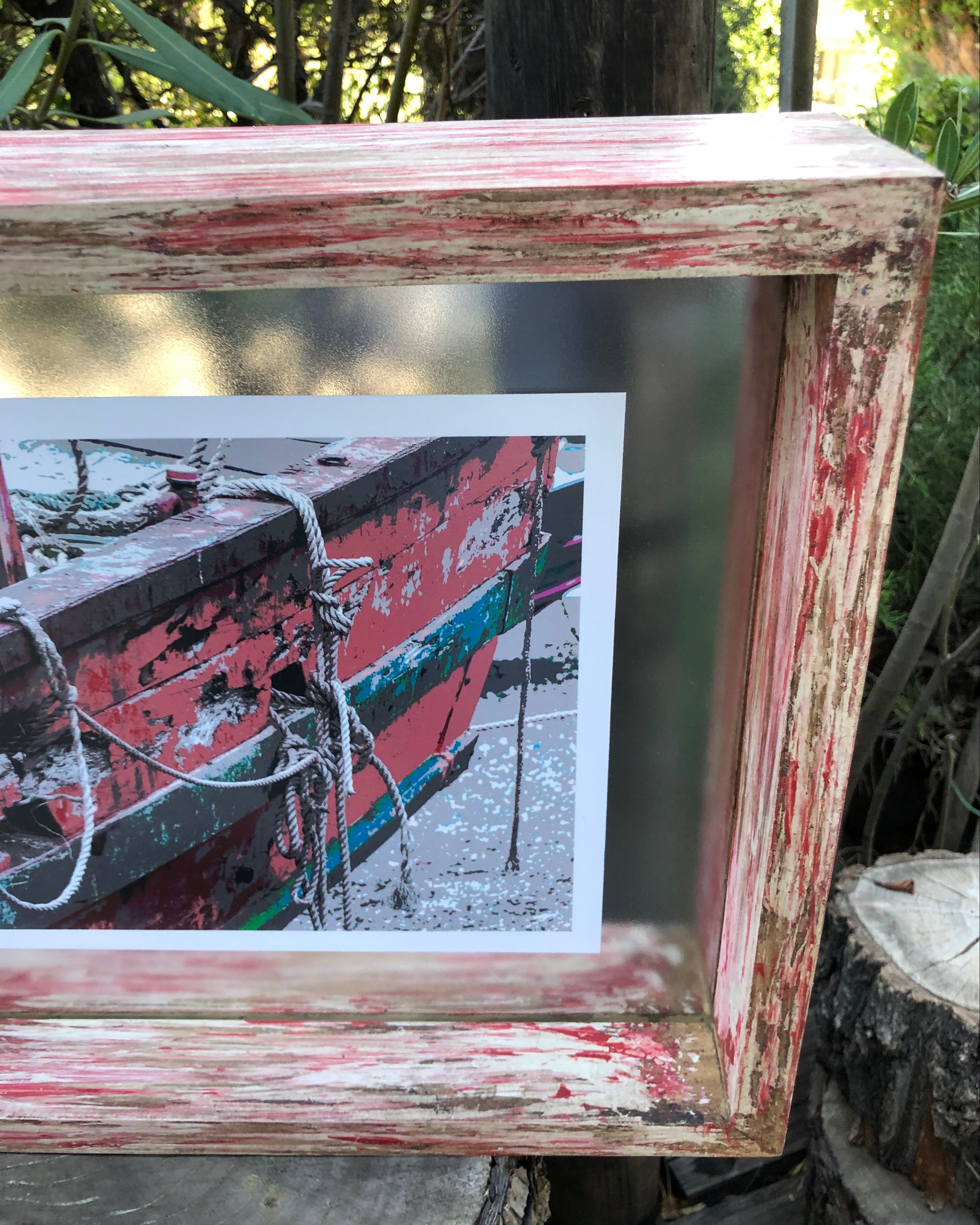 Cuadro Decorativo Marco Rojo Vintage