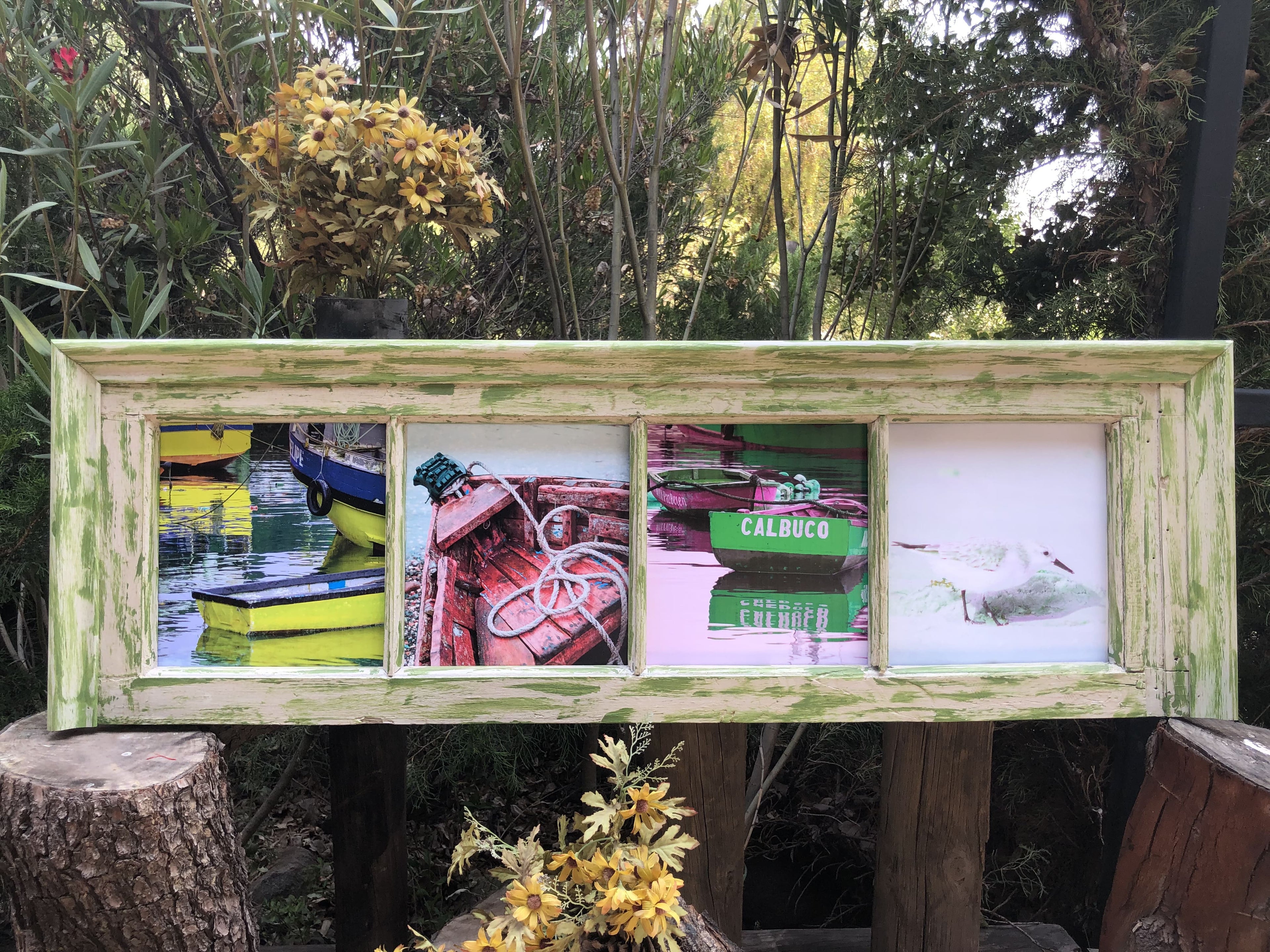 Cuadro Decorativo Vintage Verde y Crudo