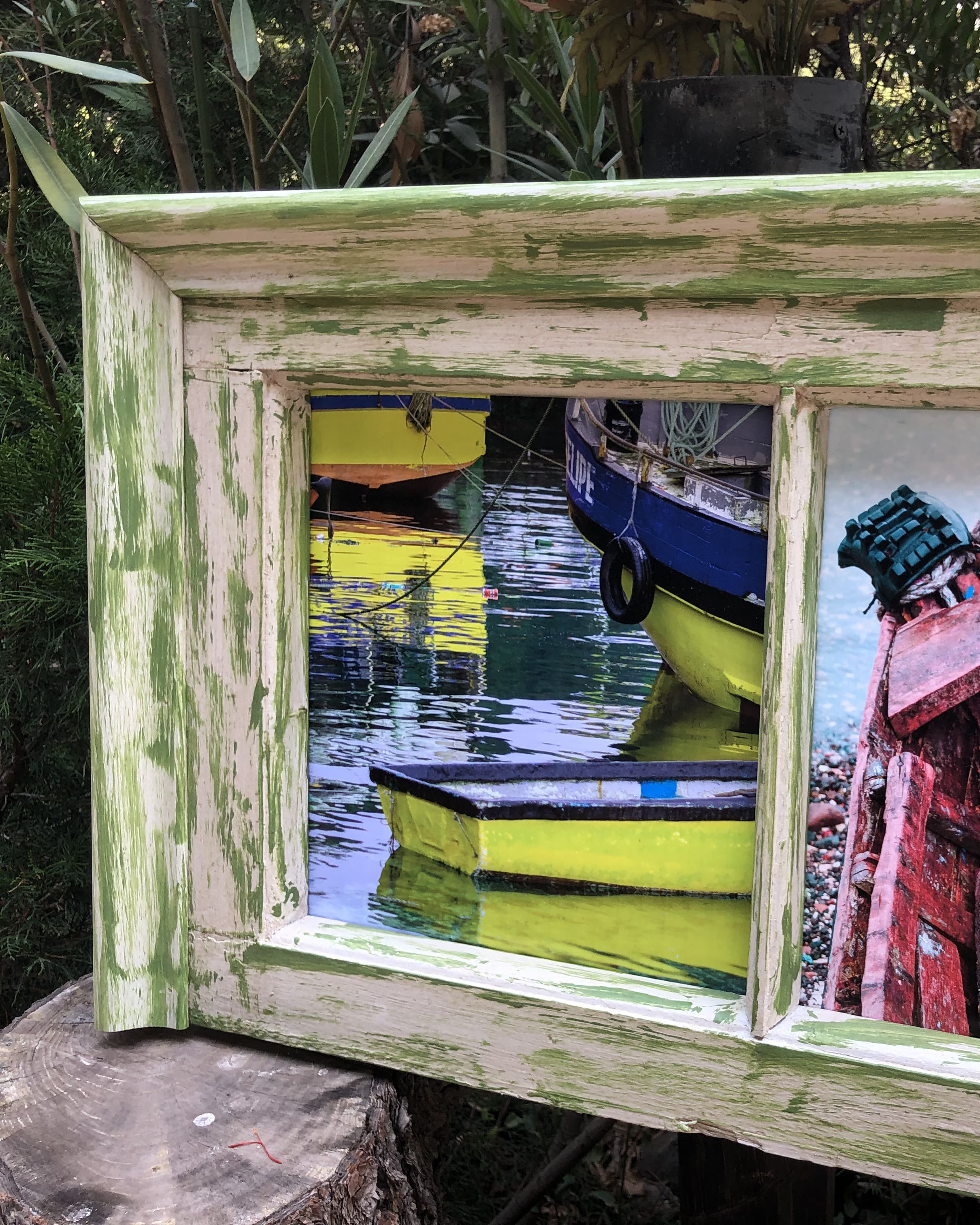 Cuadro Decorativo Vintage Verde y Crudo