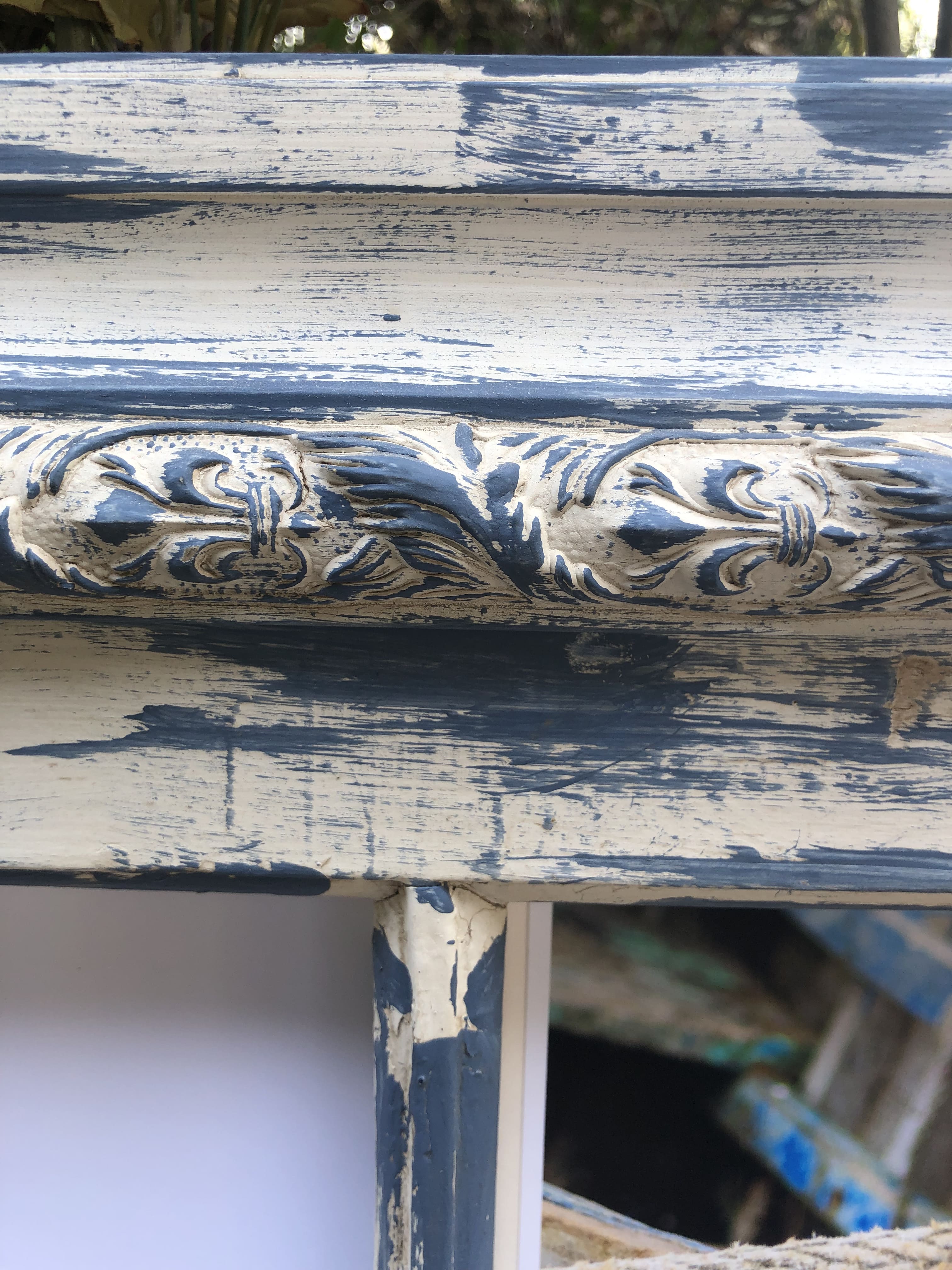 Cuadro Decorativo Vintage Azul y Crudo